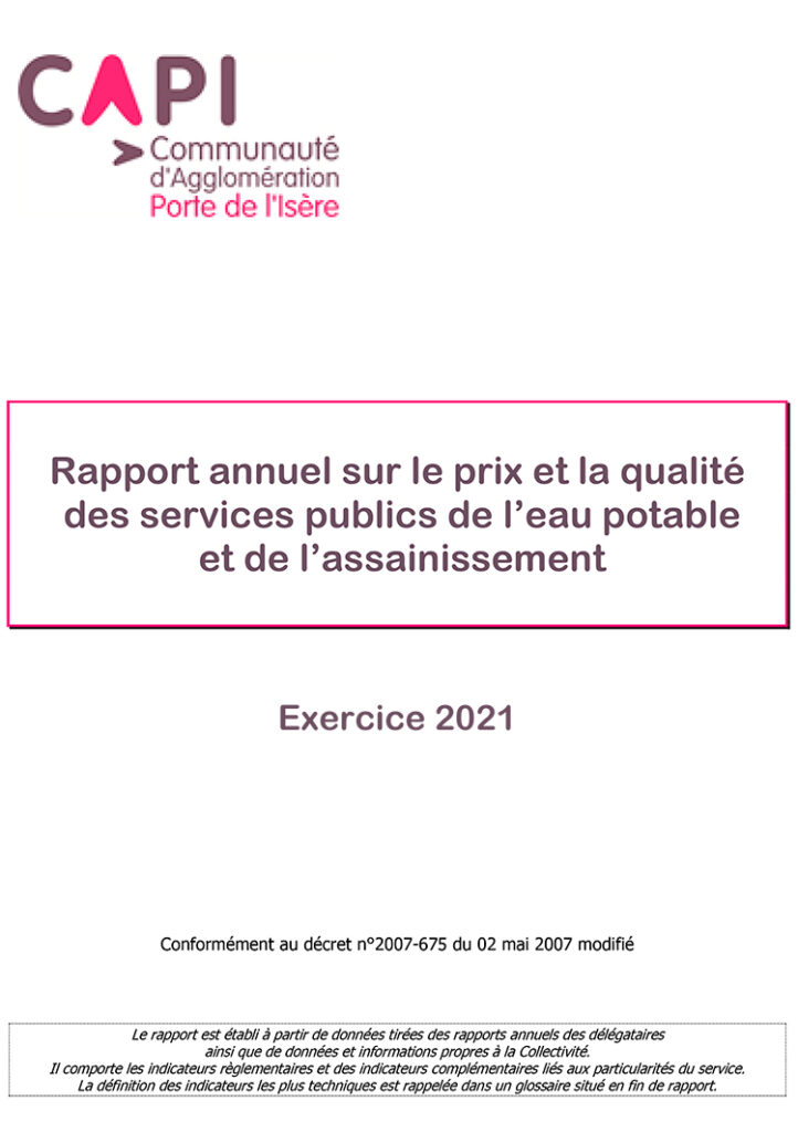 Rapport Eau et Assainissement 2021